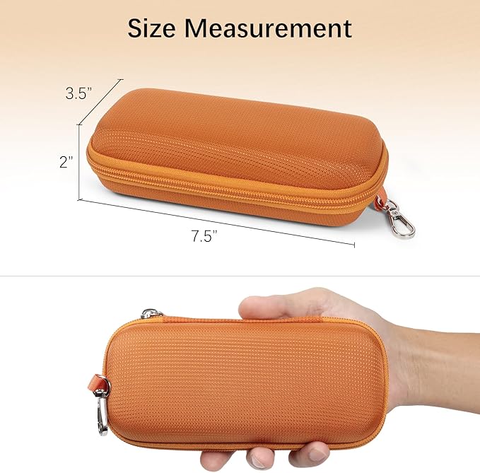 Double Eyeglasses Case Hard Shell Dual Sunglasses Organizer with Zipper Closure Travel Eyewear Storage for Vehicle