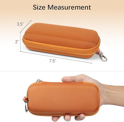 Double Eyeglasses Case Hard Shell Dual Sunglasses Organizer with Zipper Closure Travel Eyewear Storage for Vehicle