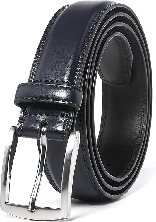 Fabio Valenti Genuine Leather Dress Belts For Men - Mens Belt For Suits, Jeans, Uniform With Single Prong Buckle