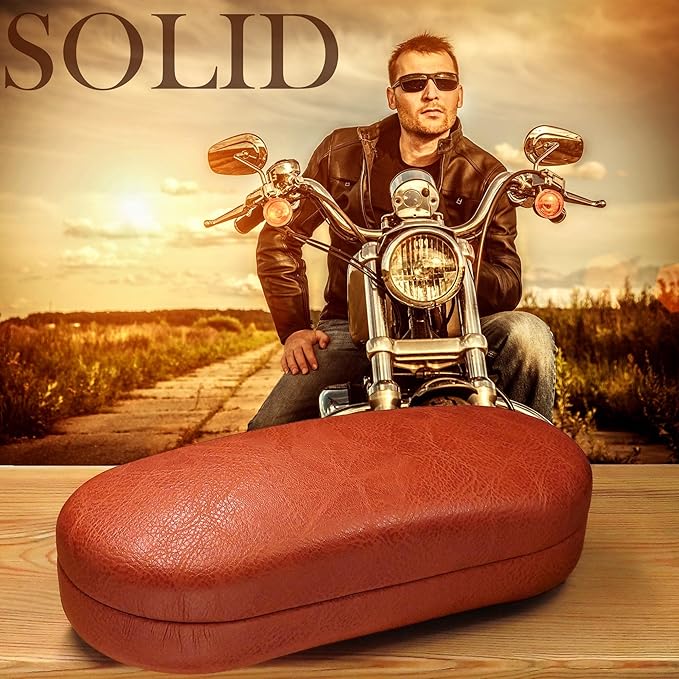 MyEyeglassCase - Large Sunglasses Case - Hard Glasses Case Holder w/Pouch & Cloth - Eyeglass Case Aviator Frames Men & Women