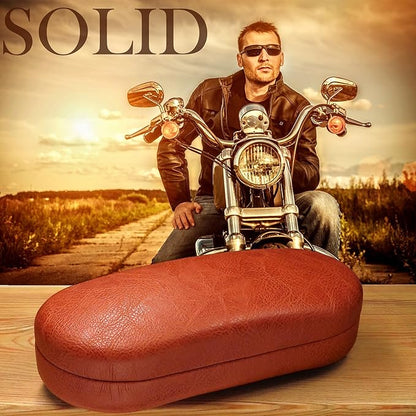 MyEyeglassCase - Large Sunglasses Case - Hard Glasses Case Holder w/Pouch & Cloth - Eyeglass Case Aviator Frames Men & Women