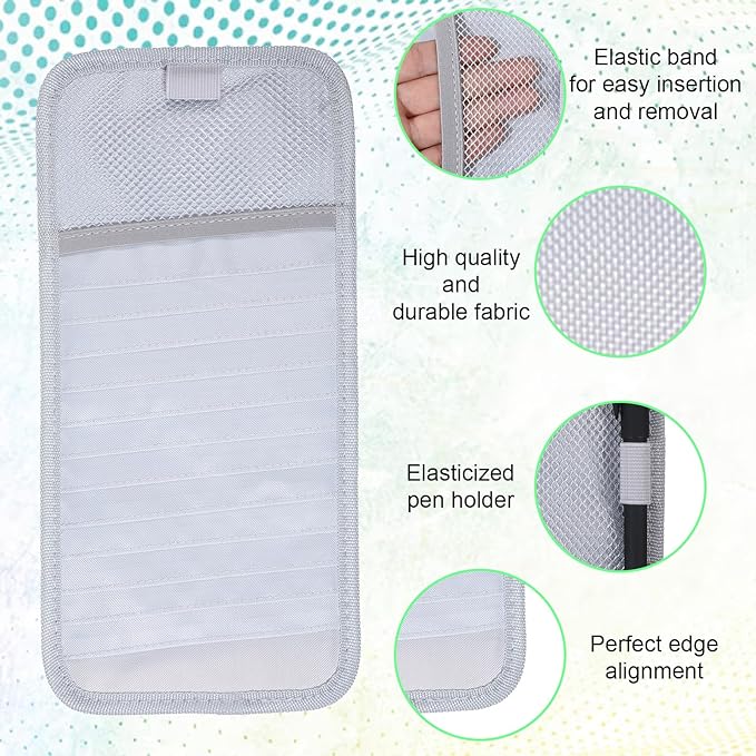 CD Case Holder for Car - DVD Vehicle Visor Storage Orangizer Sun Visor Organizer for CD Visor Case with 12 DVD Storage Sleeves 1 Mesh Pocket 1 Pen Holder(Grey)