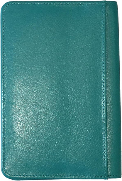 Teal Basic Genuine Leather RFID Passport Cover