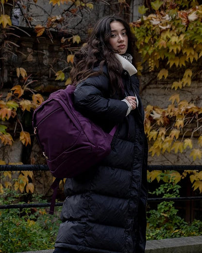 LIGHT FLIGHT Travel Backpacks Laptop Backpack for Women 15.6 inches Computer Bags for Work Travel College, Gifts for Women, Purple