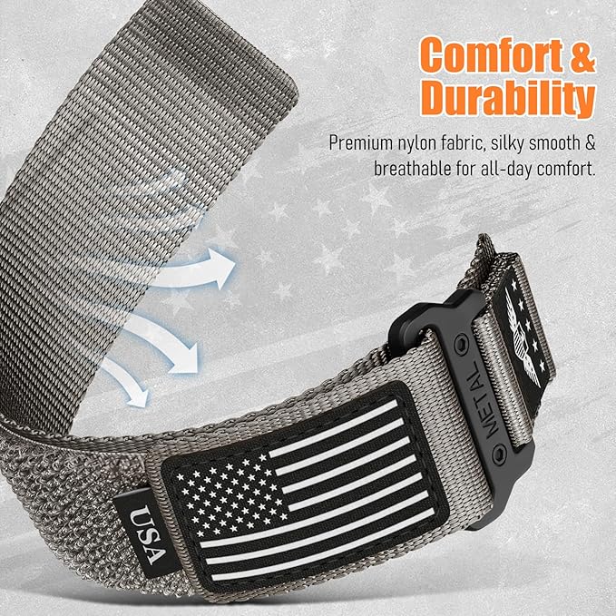 22mm Band Compatible with Samsung Galaxy Watch 3 Band 45mm/Galaxy Watch 46mm/Gear S3 Frontier/Classic for Men,Rugged Fabric Nylon Strap for Garmin Venu 3 2/Vivoactive 4/Forerunner 265/255,L