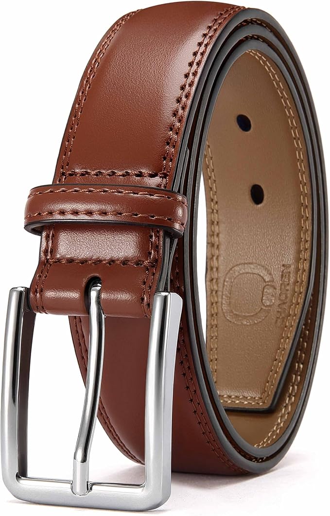 CHAOREN Mens Belt Leather - 1 3/8" Dress Belts for Men - Considerate Gift for Work Business Casual Jeans