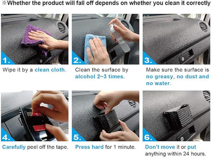 Hypersonic Front Seat Car Organizer Universal Vehicle Dashboard Pocket Holder Plastic Black Cargo Storage Box Holds Phone Money Cards Keys Glasses Remote