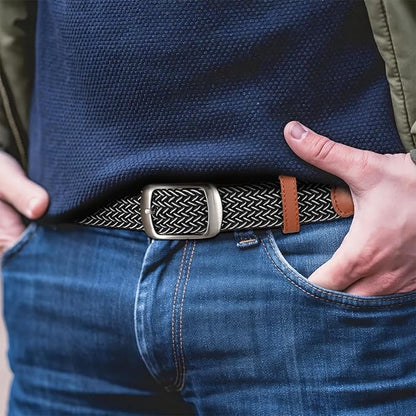 XZQTIVE Braided Belt Stretch Belt for Men and Women Multicolored Woven Golf Belt Elastic Jean Belts
