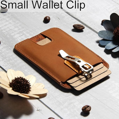 1 Pc LeeFirst Double Sided Leather ID Badge Holder with Leather Lanyard, ID Card Holder with Clip, Vertical Slim Design, 3 Card Slots for Nurse Teacher Student Office