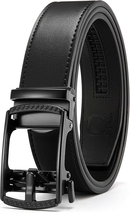 CHAOREN Mens Belt Leather Ratchet Belt - Customizable Fit, Effortless Style (35mm)
