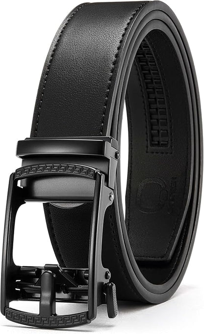 CHAOREN Mens Belt Leather Ratchet Belt - Customizable Fit, Effortless Style (35mm)