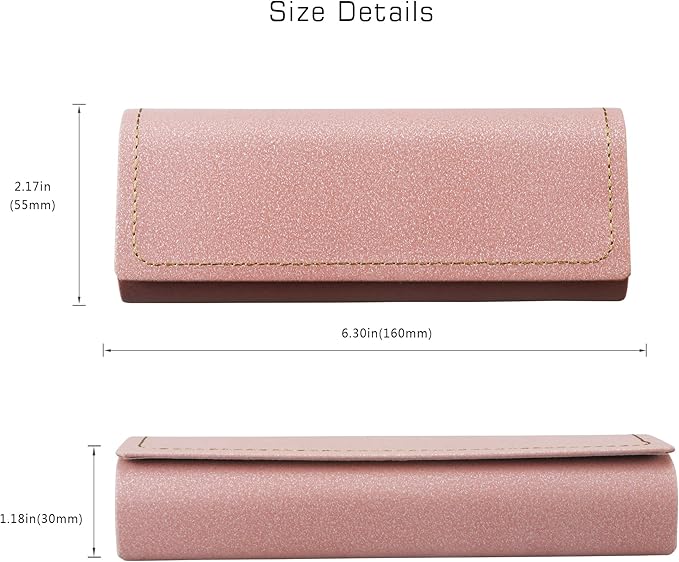 VisionGlobal Hard Shell Eyeglass Case for Eyeglasses and Sunglasses for Men/Women and Kids