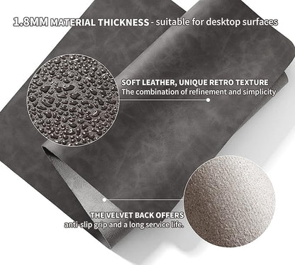 RENMTURE Large Mouse Pad and Keyboard Wrist Rest, Desk Pad for Keyboard and Mouse, Large Gaming Mouse Pad with Wrist Support, Desk Mat for Work and Gaming (Dark Grey)
