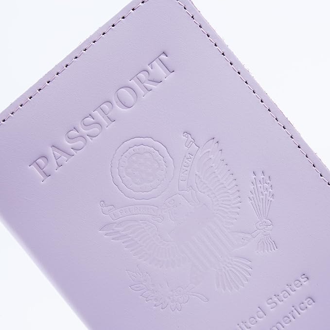 INCARNE US Leather Passport Holder for Travel - Passport Case - Passport Wallet for Men - Passport Cover for Women Sleeve Protector - Travel Essentials Vacation Luggage Travel Gifts - Classic Yellow