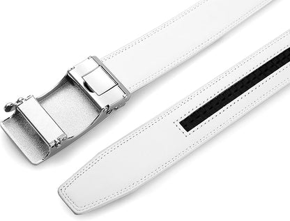 Lingli Men's Belt,Ratchet Dress Belt with Automatic Buckle Brown/Black-Trim to Fit-35mm wide