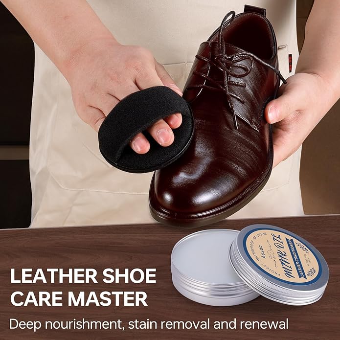 Mink Oil Leather Conditioner and Cleaner 3.52 oz - Premium Waterproof Formula for Leather Cowboy Boots,Natural Waterproof Soften and Restore Shoes, Jackets, Hats, Baseball Gloves, Saddles