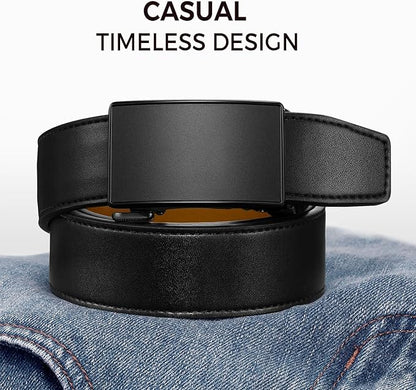 Zitahli Ratchet Belts for Men,Adjustable for Gift mens belt Leather For Dress and Casual Trim to Fit,Men's Accessories