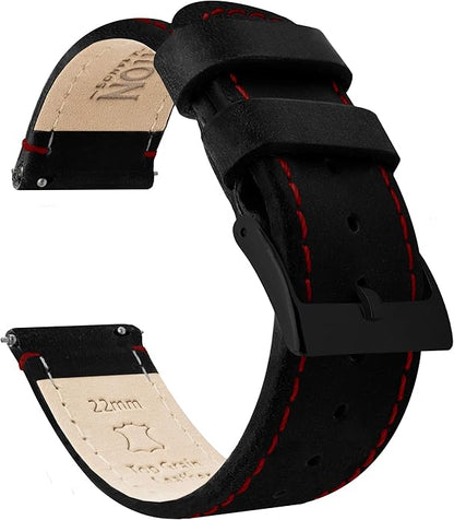BARTON WATCH BANDS - Top Grain Leather Watch Bands Compatible with Apple Watch Models - 1, 2, 3, 4, 5, 6, 7, 8, 9, 10, SE, Ultra & Ultra 2