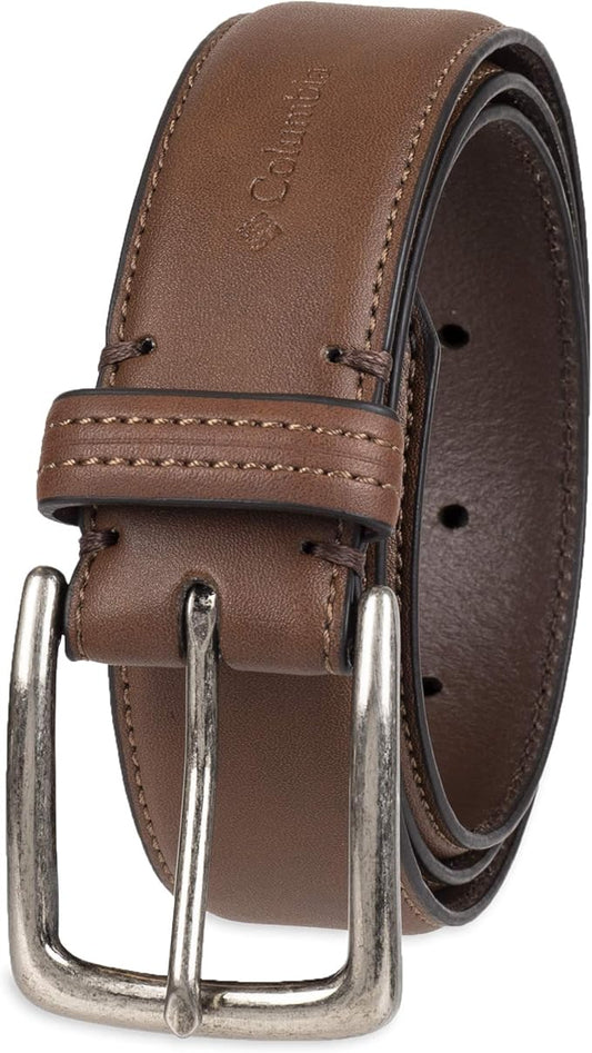 Columbia Men's Casual Everyday Leather Belt – Jeans, Chinos and Daily Wear