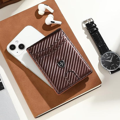 Mens Wallet Leather Credit Card Holder Slim Bifold RFID Blocking Front Pockets Minimalist Wallets for Men with ID Window