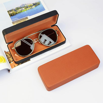 Eyeglass Case 2PCS,Glasses Case Hard Shell,Hard Eyeglass case for Women Men
