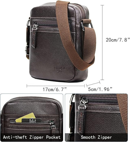 Small/Medium Crossbody bag for men shoulder bag mens purse satchel leather messenger bag gift man
