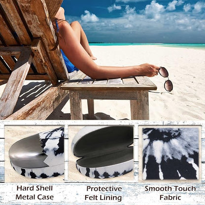 MyEyeglassCase® Large Hard Sunglasses Case | fits Large curved Sunglasses, with microfiber bag and cleaning cloth