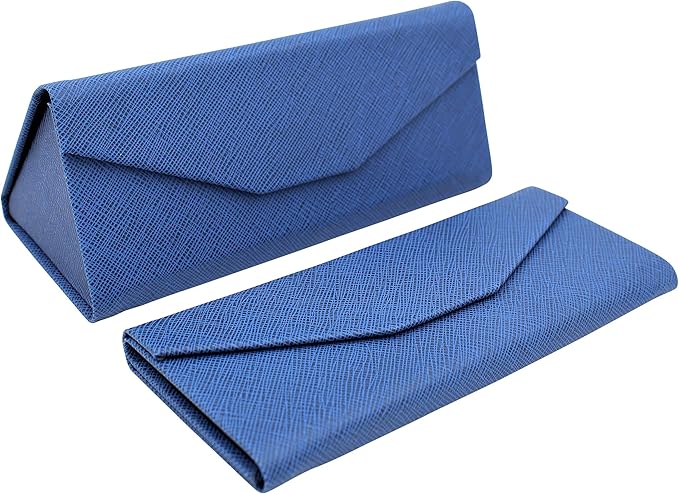 Real Sic Glasses Case for Men and Women - Magnetic Folding Hard Shell Sunglass Holder - Inspired by Solid Color