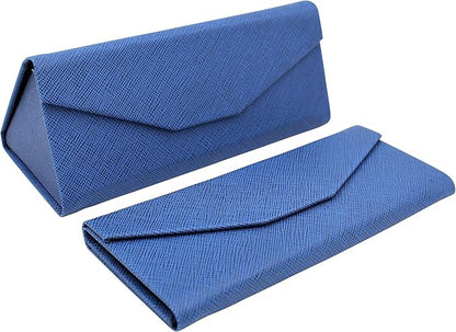 Real Sic Glasses Case for Men and Women - Magnetic Folding Hard Shell Sunglass Holder - Inspired by Solid Color