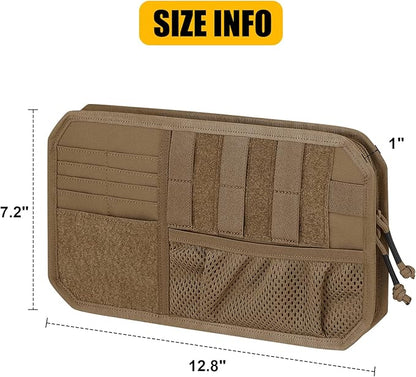 Car Sun Visor Organizer, Tactical Sunvisor Organizers Storage Covers for Trucks, Molle Panel with Pockets Zipper Visor Storage Pouch Accessories, Fits Most Vehicles, SUVs & Jeeps (CB)