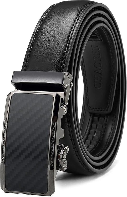 CHAOREN Mens Dress Belt - Mens Ratchet Belt Leather for Dress Pant - Micro Adjustable Belts Fit Everywhere