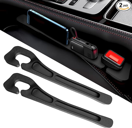 Car Seat Gap Filler 2 Pack,No Drop Seat Guard,Drop Seat Gap fillers Between Seat and Console Stop Things from Dropping (Black)