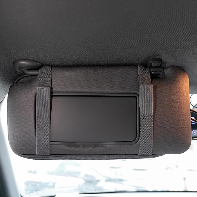 EXCELLENT ELITE SPANKER Car Sun Visor Organizer Auto Interior Accessories Visor Storage Pouch Holder for Car, SUV, Truck with Multi-Pocket(Grey)