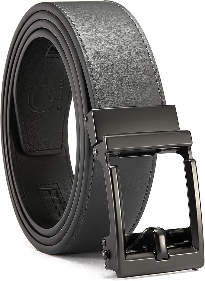 CHAOREN Ratchet Belts for Men - 1.5" Mens Belt Genuine Leather for Causual Jeans - Customizable Style, Versatile Fit