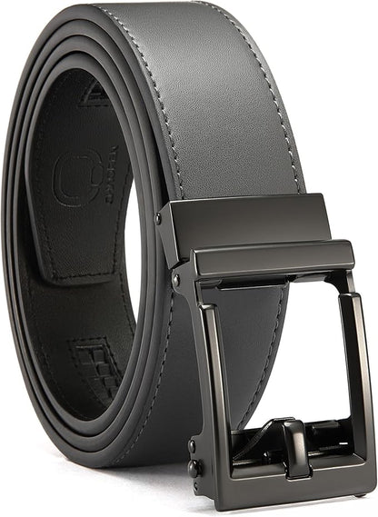 CHAOREN Ratchet Belts for Men - 1.5" Mens Belt Genuine Leather for Causual Jeans - Customizable Style, Versatile Fit