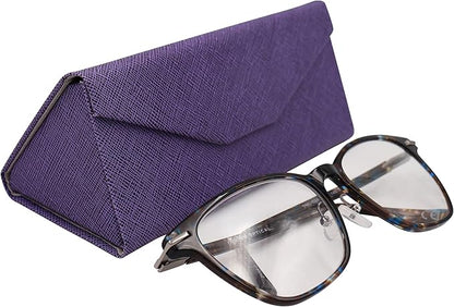 Real Sic Glasses Case for Men and Women - Magnetic Folding Hard Shell Sunglass Holder - Inspired by Solid Color
