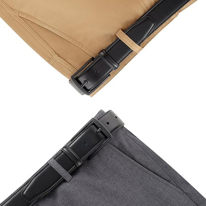 KM Legend Mens Leather Dress Belt for Work Business and Casual