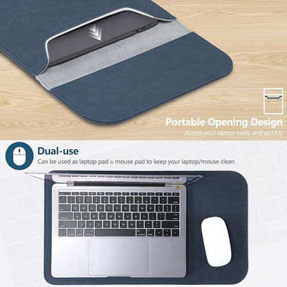 HYZUO 13 Inch Laptop Sleeve PC Case for MacBook Pro 13 M2 M1 2026-2016, 13" MacBook Neo 2026 A3404, MacBook Air 13 M5 A3449 M4 M3 M2 M1 2026-2018, 13" iPad Pro/Air, Surface Pro, XPS 13, Navy Blue