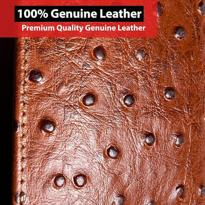 IBRO VINTAGE Motorcycle Chain Wallet for Men – Premium Cowhide Leather, RFID Tri-Fold Biker Wallet with Heavy Duty Chain for Bikers Truckers & Hunters, Credit Card Money Organizer Long Wallet | Long Trifold, RFID Blocking, Men's, Trucker Biker