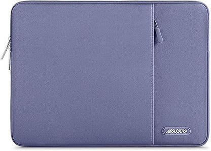 MOSISO Laptop Case 16 inch, 15-15.6 inch Laptop Sleeve Compatible with MacBook Pro 16 M5 M4 M3 M2 M1, HP Acer Dell Lenovo ASUS, Polyester Vertical Computer Sleeve Bag with Pocket, Lavender Gray