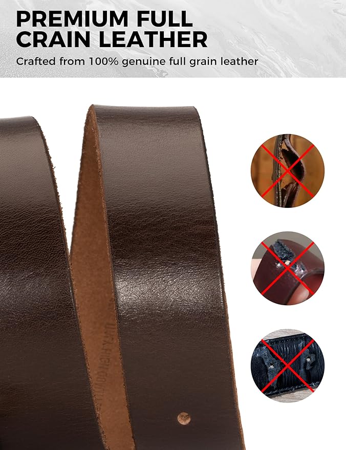 Thicken Full Grain Leather Mens Belt Heavy Duty Mens Work Belt Mens Belt High Hardness Buckle Packed In Gift Box
