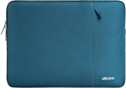 MOSISO Laptop Case 13.3 inch, 13-13.3 inch Laptop Sleeve Compatible with MacBook Air/Pro 13/Pro 14 M5 M4 M3 M2 M1, HP Dell ASUS Lenovo,Polyester Vertical Computer Sleeve Bag with Pocket, Deep Teal