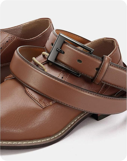 CHAOREN Mens Belts Leather Gift for Men - Ideal Match for Mens Dress Shoes