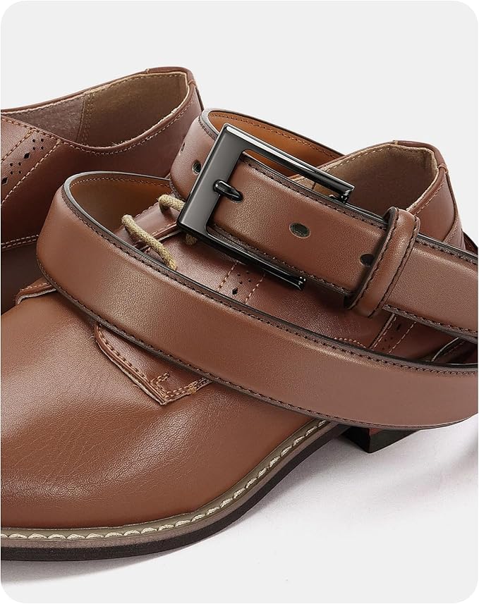 CHAOREN Mens Belts Leather Gift for Men - Ideal Match for Mens Dress Shoes