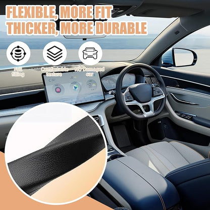 Car Seat Gap Filler Set of 2, Premium Interior Car Accessories, Multifunctional Car Storage Solution with Non-Slip Design, Fits Most Vehicles (Brown)