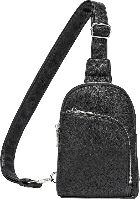 INICAT RFID Blocking Sling Bag, Anti Theft Crossbody Bag for Women, Travel Fanny Pack Style Purse, Vegan Leather