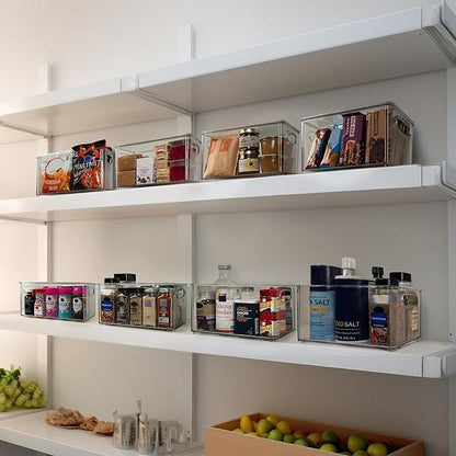 ClearSpace Plastic Pantry Organization and Storage Bins with Lids – Perfect Kitchen Organization or Kitchen Storage – Fridge Organizer, Refrigerator Organizer Bins, Cabinet Organizers