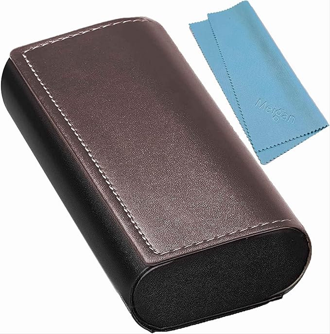 Glasses Case for 2 Storage Portable Compact Slim Two-Piece Soft Case Hard Case