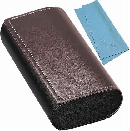 Glasses Case for 2 Storage Portable Compact Slim Two-Piece Soft Case Hard Case