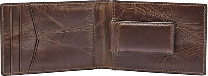 Fossil Men's Leather Slim Minimalist Bifold Front Pocket Wallet for Men